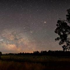 landscape evening starlight night photo