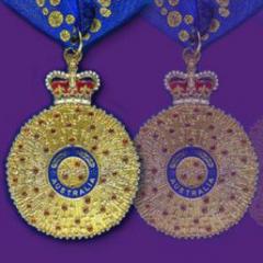 graphic from design of Queen's Birthday Honours medals